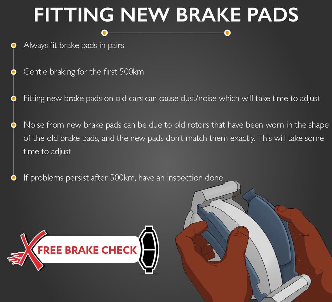 fitting new brake pads