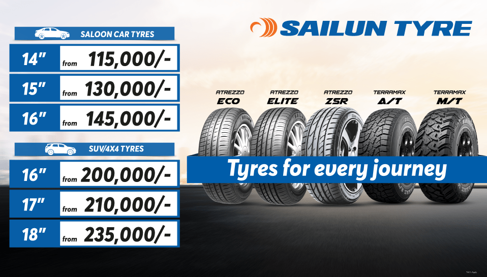 Sailun tyres at AutoXpress Tanzania